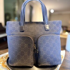 Gucci Women's Black and Brown Bag and dust bag